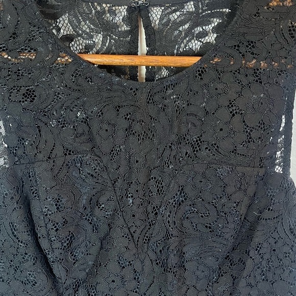 BCBGeneration Womens Fit & Flare Party Lace Dress Black Size 4 - Picture 3 of 9